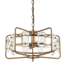 Load image into Gallery viewer, 4-Light Golden or Black Modern Crystal Pendant Light
