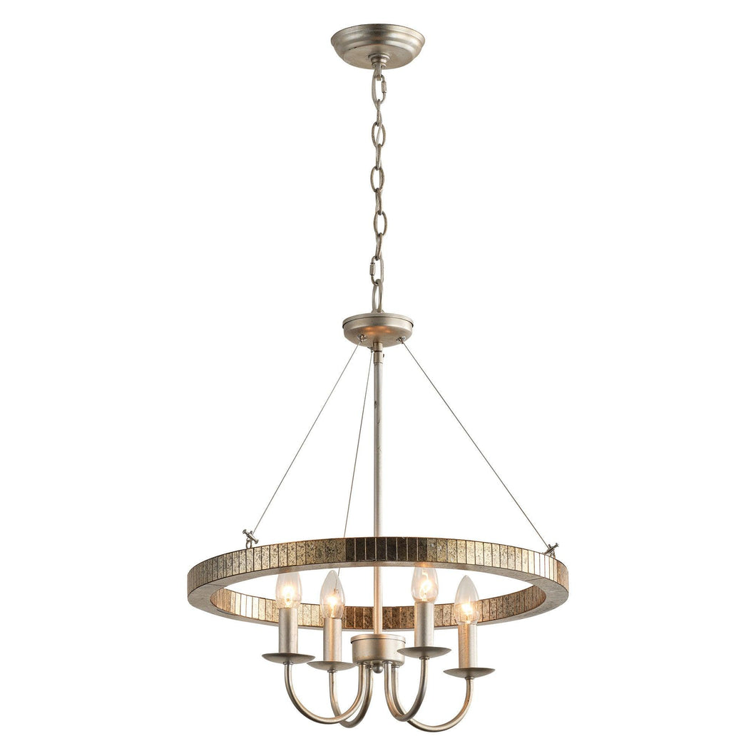 4-Light Iron Modern Pendant Lighting with Acrylic Lens