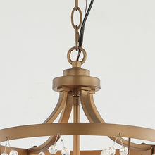 Cargar imagen en el visor de la galería, 4-Light Rustic Saddlebrown Pendant Lighting
