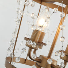 Cargar imagen en el visor de la galería, 4-Light Rustic Saddlebrown Pendant Lighting
