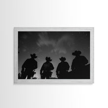Load image into Gallery viewer, Cowboy Prints Framed Wall Art, Western Decor, Farmhouse Decor, Cowboy Photography, Gloss Metal Wall Art, Wood Framed Rustic Decor
