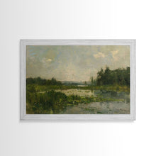 Carregar imagem no visualizador da galeria, By The Water - Framed Canvas Print, English Landscape, Painting Print On Canvas Or Metal, Living Room Decor
