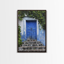 Cargar imagen en el visor de la galería, Change2 Mexican Wall Art, Colorful Mexican Door Architecture Painting Framed Canvas Print, Traditional Hacienda Architecture, Ready To Hang
