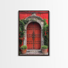 Cargar imagen en el visor de la galería, Change Hacienda Architecture Framed Canvas Print, Mexican Wall Art, Art of Mexico, Original Artwork, Wood Framed Ready To Hang
