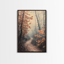 Load image into Gallery viewer, Framed Canvas Print of a Snowy Mountain and Winter Landscape, Winter Wonderland Wall Art, Moody Landscape, Best Gift Idea, Winter Decor
