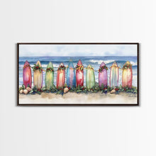 Cargar imagen en el visor de la galería, Christmas beach art, tropical Christmas decor, Christmas wall art, canvas print, beach Christmas decor, holiday wall art
