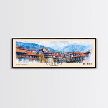 Carregar imagem no visualizador da galeria, Albena, Bulgaria Watercolor Beach Print, Vacation Gift, Bulgaria Wall Art, Framed Canvas Print, Framed Beach Painting

