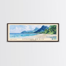 Load image into Gallery viewer, Anaoke Beach, Cook Islands Watercolor Beach Print, Vacation Gift, Cook Islands Wall Art, Beach Painting, Beach Decor, Beach Painting
