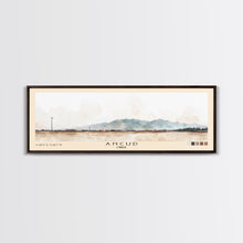 Load image into Gallery viewer, Ancud, Chile Watercolor Print, Vacation Gift, Chile Wall Art, Beach Painting, Beach Decor, Large Wall Art, Wood Frame Art

