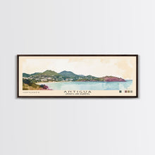Carregar imagem no visualizador da galeria, Antigua, Antigua and Barbuda Watercolor Beach Print, Vacation Gift, Antigua and Barbuda Wall Art, Framed Canvas Print, Framed Beach Painting
