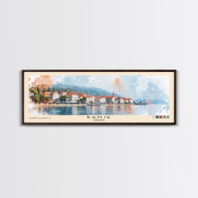 Load image into Gallery viewer, Banje, Croatia Watercolor Print, Vacation Gift, Croatia Wall Art, Beach Painting, Beach Decor, Large Wall Art, Wood Frame Art
