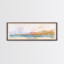 Load image into Gallery viewer, Barbuda, Antigua and Barbuda Watercolor Beach Print, Vacation Gift, Antigua and Barbuda Wall Art, Framed Canvas Print, Framed Beach Painting
