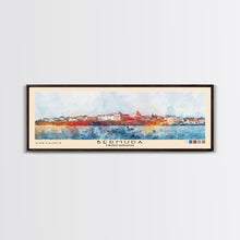 Load image into Gallery viewer, Bermuda, United Kingdom Watercolor Beach Print, Vacation Gift, United Kingdom Wall Art, Framed Canvas Print, Framed Beach Painting
