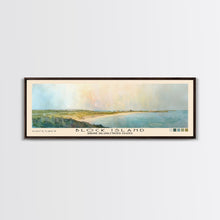 Load image into Gallery viewer, Block Island, Rhode Island,United States Watercolor Print, Vacation Gift, Rhode Island,United States Wall Art, Beach Painting, Beach Decor, Large Wall Art, Wood Frame Art
