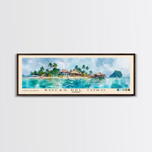 Load image into Gallery viewer, Bocas del Toro , Panamá Watercolor Beach Print, Vacation Gift, Panamá Wall Art, Framed Canvas Print, Framed Beach Painting
