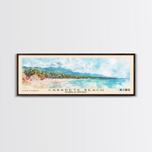 Load image into Gallery viewer, Cabarete Beach, Dominican Republic Watercolor Print, Vacation Gift, Dominican Republic Wall Art, Beach Painting, Beach Decor, Large Wall Art, Wood Frame Art
