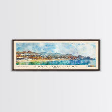 Load image into Gallery viewer, Cabo San Lucas, Mexico Watercolor Print, Vacation Gift, Mexico Wall Art, Beach Painting, Beach Decor, Large Wall Art, Wood Frame Art
