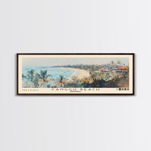 Load image into Gallery viewer, Canggu Beach, Indonesia Watercolor Print, Vacation Gift, Indonesia Wall Art, Beach Painting, Beach Decor, Large Wall Art, Wood Frame Art
