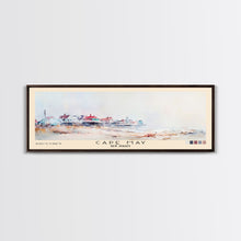 Carregar imagem no visualizador da galeria, Cape May, New Jersey Watercolor Beach Print, Vacation Gift, New Jersey Wall Art, Framed Canvas Print, Framed Beach Painting
