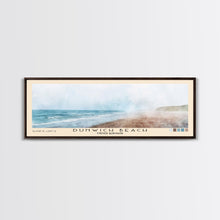 Load image into Gallery viewer, Dunwich Beach, United Kingdom Watercolor Beach Print, Vacation Gift, United Kingdom Wall Art, Framed Canvas Print, Framed Beach Painting
