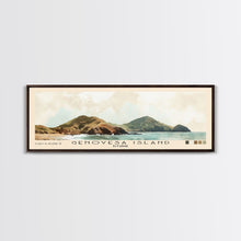 Load image into Gallery viewer, Genovesa Island, Ecuador Watercolor Beach Print, Vacation Gift, Ecuador Wall Art, Framed Canvas Print, Framed Beach Painting
