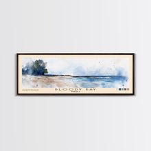 Carregar imagem no visualizador da galeria, Bloody Bay, Jamaica Watercolor Beach Print, Vacation Gift, Jamaica Wall Art, Framed Canvas Print, Framed Beach Painting
