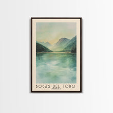 Load image into Gallery viewer, Bocas del Toro , Panamá Watercolor Beach Print, Vacation Gift, Panamá Wall Art, Framed Canvas Print, Framed Beach Painting
