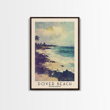 Load image into Gallery viewer, Dover Beach, Barbados Watercolor Beach Print, Vacation Gift, Barbados Wall Art, Framed Canvas Print, Framed Beach Painting
