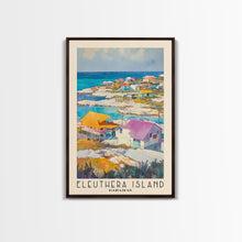Load image into Gallery viewer, Eleuthera Island, Bahamas Watercolor Print, Vacation Gift, Bahamas Wall Art, Beach Painting, Beach Decor, Large Wall Art, Wood Frame Art
