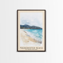 Load image into Gallery viewer, Frederiksted Beach, US Virgin islands Watercolor Beach Print, Vacation Gift, US Virgin islands Wall Art, Beach Painting, Beach Decor, Beach Painting
