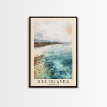 Load image into Gallery viewer, Gili Islands, Indonesia Watercolor Beach Print, Vacation Gift, Indonesia Wall Art, Beach Painting, Beach Decor, Beach Painting
