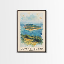Load image into Gallery viewer, Levant Island, France Watercolor Beach Print, Vacation Gift, France Wall Art, Beach Painting, Beach Decor, Beach Painting
