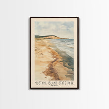 Load image into Gallery viewer, Mustang Island State Park, Texas Watercolor Print, Vacation Gift, Texas Wall Art, Vacation Wall Art, Vacatation Memories, Beach Decor, Beach Or Lakehouse Art
