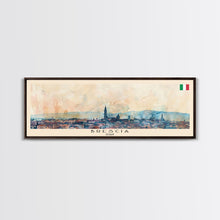 Carregar imagem no visualizador da galeria, Brescia Italy Travel Print Wall Art, Panoramic City Art, Travel Art, Wall Decor, Vacation Gift, Framed Canvas Print Or Metal Art
