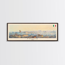 Carregar imagem no visualizador da galeria, Foggia Italy Wall Art, Panoramic Travel Poster, Panoramic Framed Canvas Print, City Wall Art, Wall Hanging Home Decor, Travel Art

