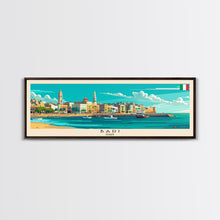 Load image into Gallery viewer, Bari Italy Travel Art, City Art, Framed Canvas Print or Metal Wall Art, Europe Travel Poster, Panoramic Wall Art, Extra Wide Wall Art
