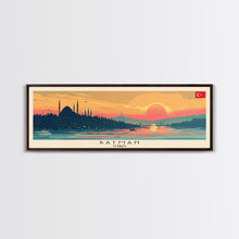 Load image into Gallery viewer, Batman TurkeyPanoramic Travel Poster, Framed Canvas Print or Metal Wall Art, Travel Art, Home Decor, Panoramic Painting, Midcentury Art
