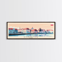 Cargar imagen en el visor de la galería, Bialystok Poland Panoramic Travel Poster, Framed Canvas Print or Metal Wall Art, Travel Art, Home Decor, Panoramic Painting, Midcentury Art

