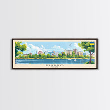 Load image into Gallery viewer, Dnipro Ukraine Wall Art, Panoramic Travel Poster, Panoramic Framed Canvas Print, City Wall Art, Wall Hanging Home Decor, Travel Art
