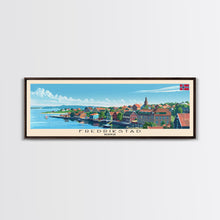 Carregar imagem no visualizador da galeria, Fredrikstad Norway Travel Art, City Art, Framed Canvas Print or Metal Wall Art, Europe Travel Poster, Panoramic Wall Art, Extra Wide Wall Art
