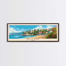 Carregar imagem no visualizador da galeria, Glyfada Greece Wall Art, Panoramic Travel Poster, Panoramic Framed Canvas Print, City Wall Art, Wall Hanging Home Decor, Travel Art
