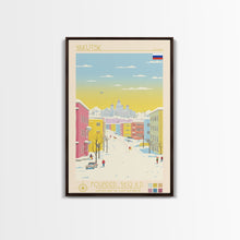 Load image into Gallery viewer, Yakutsk Russia Travel Poster Framed Canvas Print, Midcentury Modern Art, Pop Art Wall Decor, Living Room Art, Home Decoration
