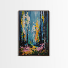 Load image into Gallery viewer, Ghostly Churchyard Framed Canvas Print, Halloween Haunted Church, Spooky Graveyard Art, Gothic Decor, Nighttime Artwork, Framed Canvas Print
