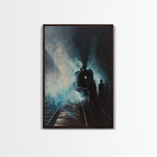 Load image into Gallery viewer, Mysterious Spooky Carnival Tent Framed Canvas Print, Halloween Wall Art, Haunted House Decor, Ghostly Home Decoration, Halloween Art
