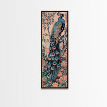 Load image into Gallery viewer, Abstract Rainbow and Waterfall Framed Canvas Print - Tall Skinny Japanese Style Wall Art
