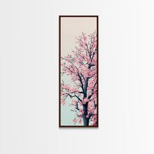 Load image into Gallery viewer, Delicate Cherry Blossom Tree In Full Bloom Against A Soft Gradient Background For Elegant Wall Art Framed Canvas Print
