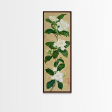 Load image into Gallery viewer, Magnolia Flowers On A Branch - Skinny Art Tall Art Framed Canvas Print Japanese Style Art Ukiyo-e Art
