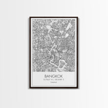 Load image into Gallery viewer, Bangkok Street Map, Thailand Map, City Wall Art, Asia Travel Art, Reception Décor, Modern Art, Wall Art, Canvas Print, Canvas Wall Art
