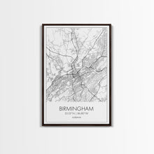Cargar imagen en el visor de la galería, Birmingham Street Map, Alabama Map, City Map Art, Modern Art, Wall Art, Canvas Print, Canvas Wall Art, Minimalist Art, Housewarming Gift
