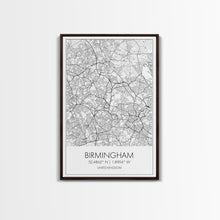 Carregar imagem no visualizador da galeria, Birmingham Street Map, United Kingdom Map, City Map Art, Modern Art, Wall Art, Canvas Print, Canvas Wall Art, Aviation Gift, Classroom Decor
